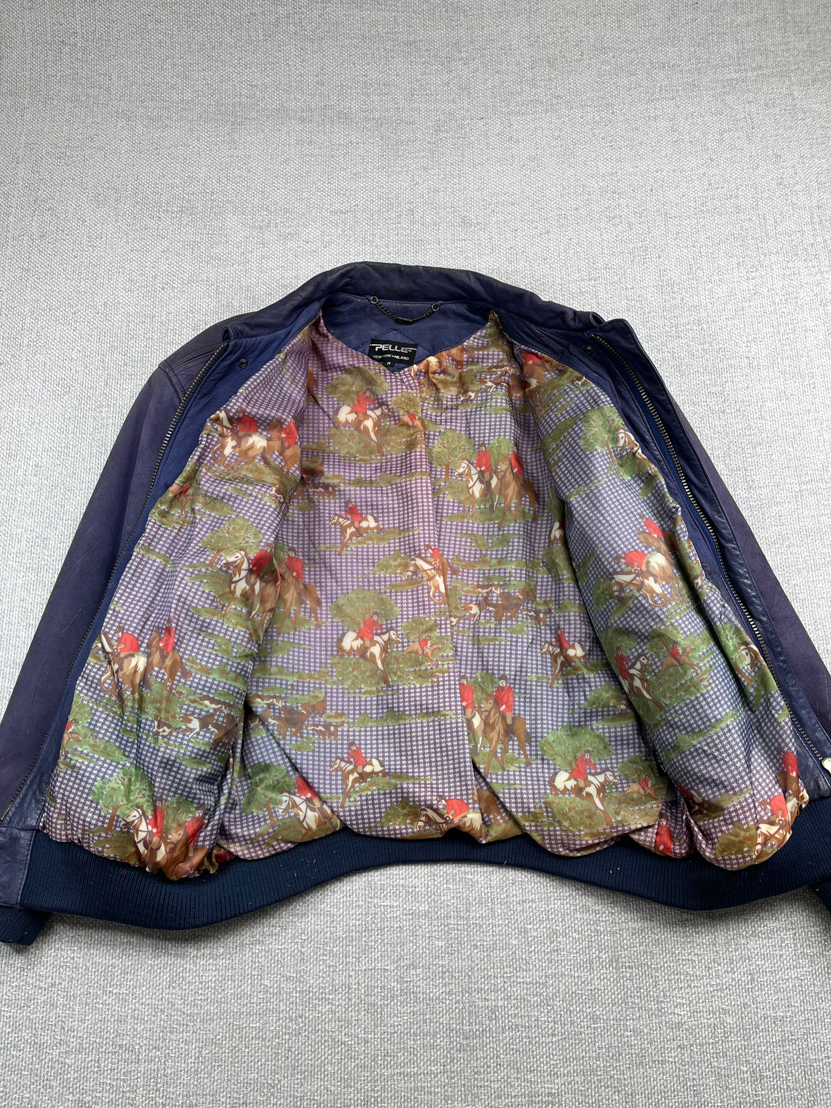 90s Pelle Leather Bomber Jacket