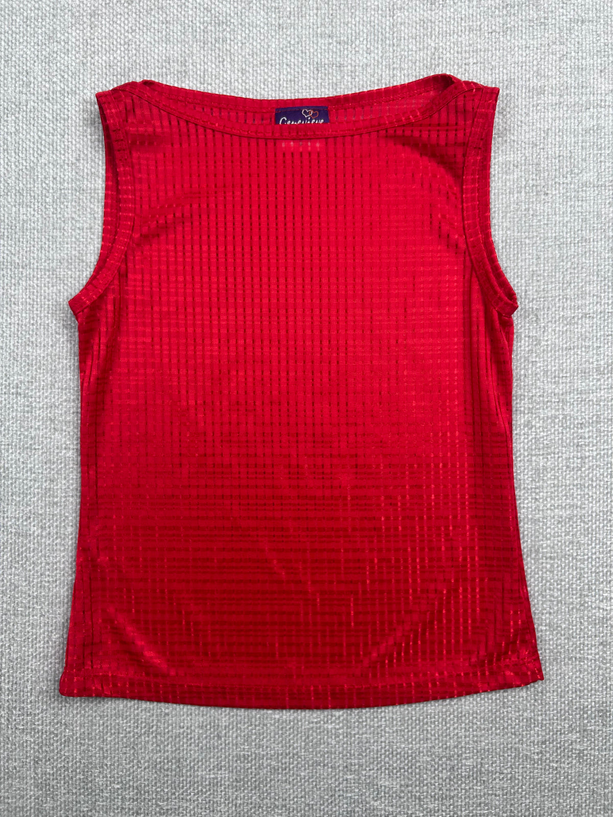 90's Boat Neck Sheer Tank Top