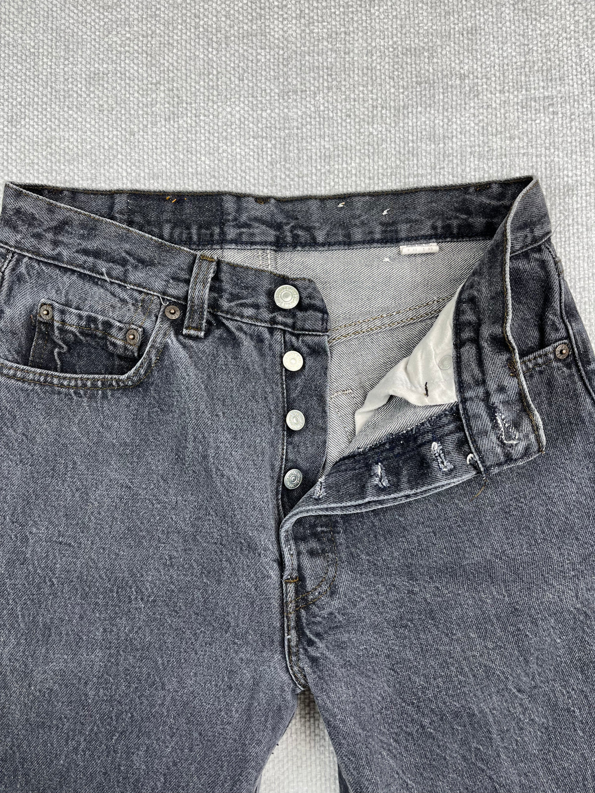 90's Levi's 501 Faded Black Jeans 27"