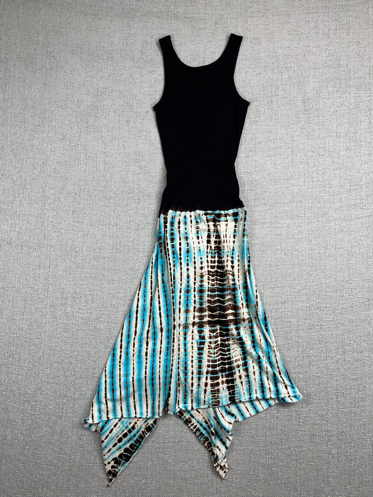 Y2K Cotton Tie Dye Asymmetrical Dress
