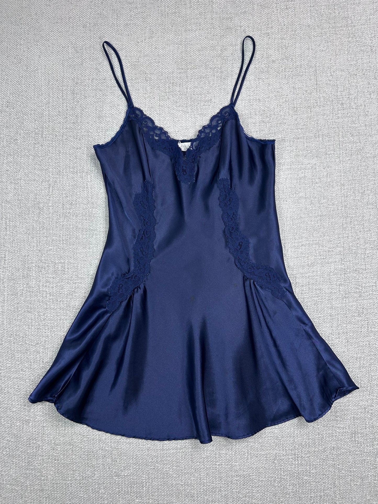 90's Navy Lace Slip Dress