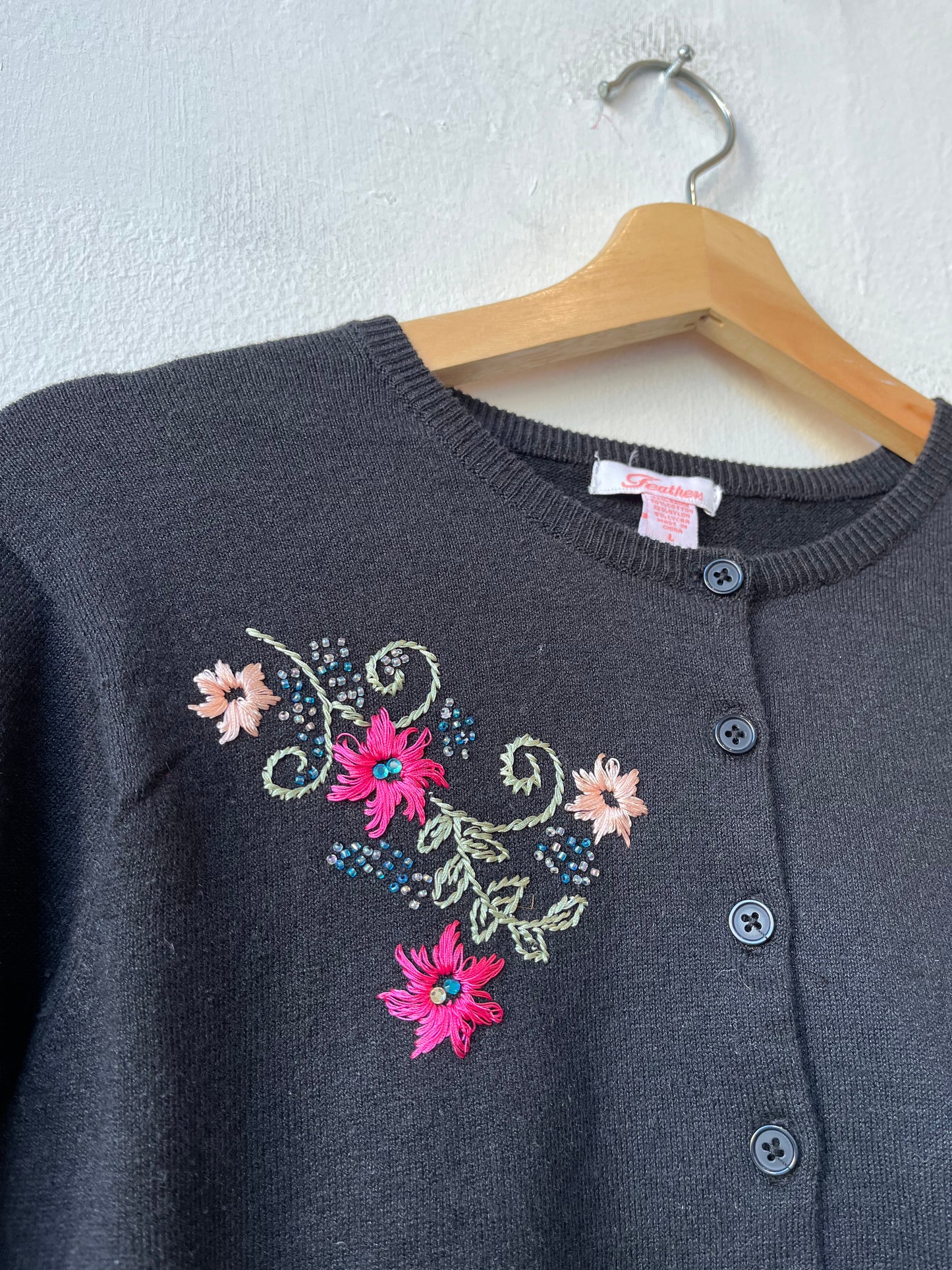 Y2K Embroidered Cardigan