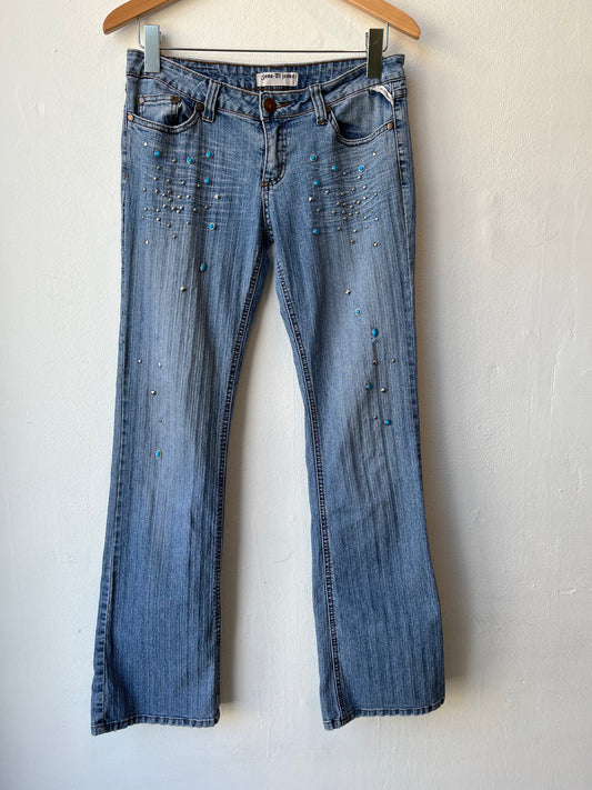 Y2K Low Rise Studded Jeans 30”