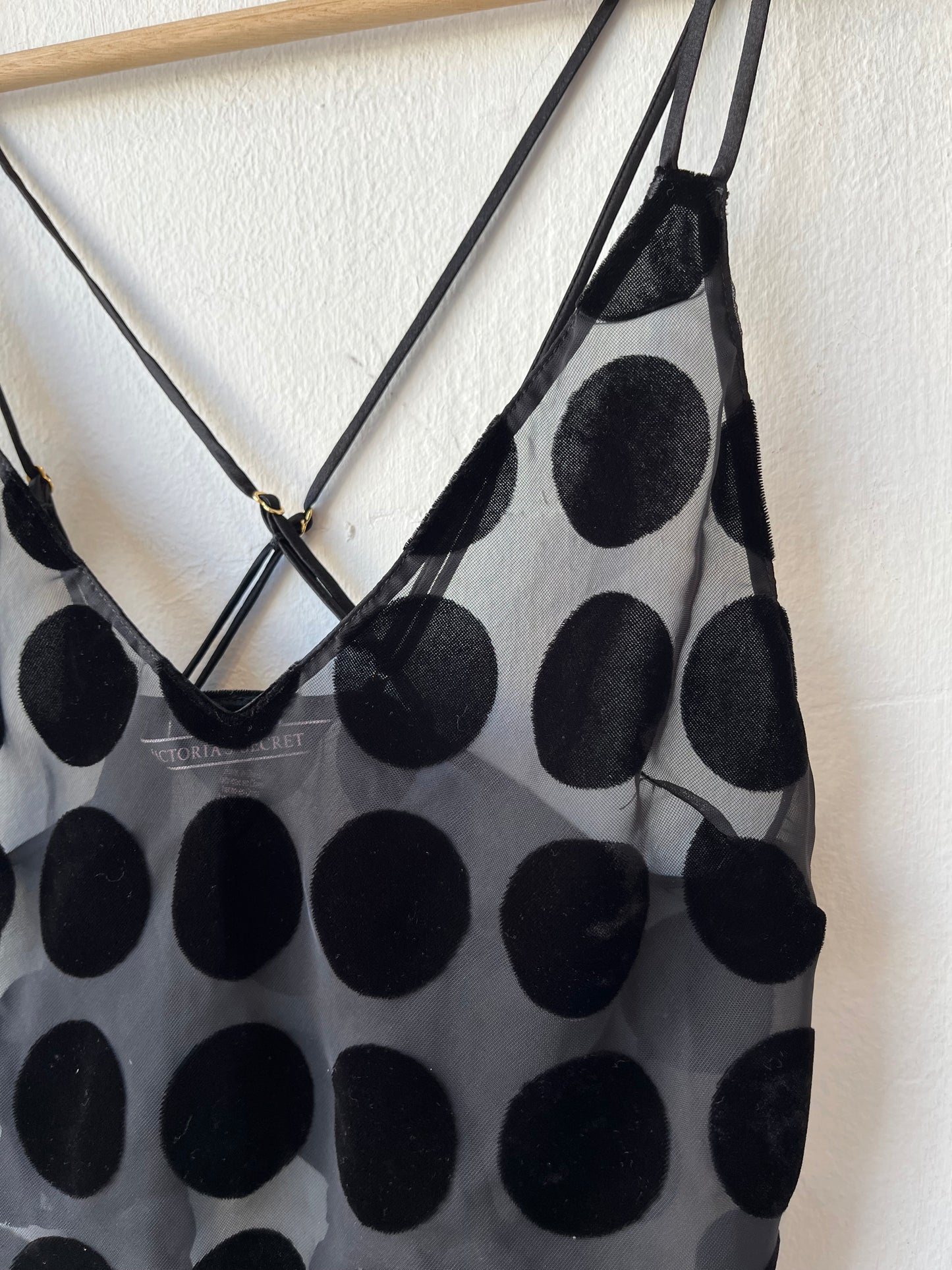 Y2K Mesh Polka Dot Top
