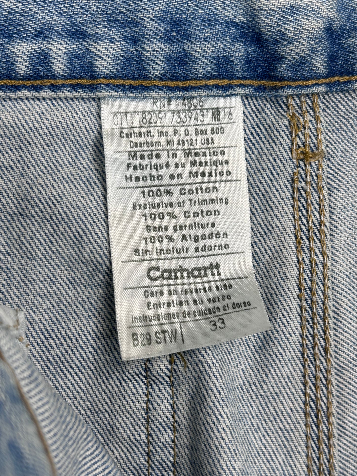 Y2K Carhartt Denim Carpenter Shorts 32"