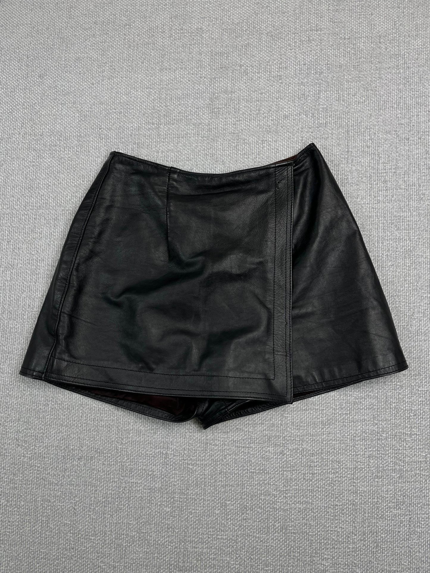 80's Leather Mini Skirt 26"