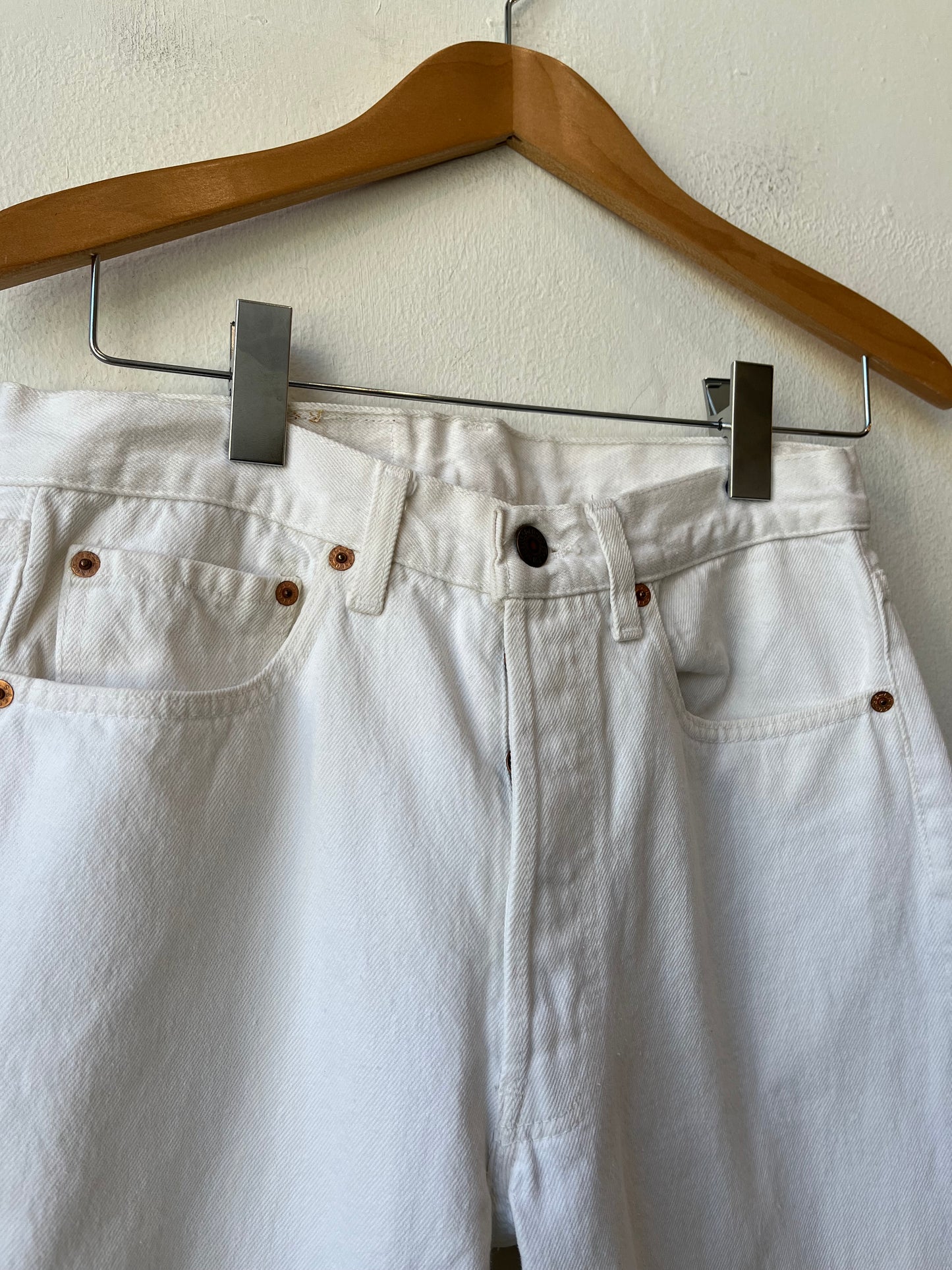 90's Levi's 501 White Jeans 28"