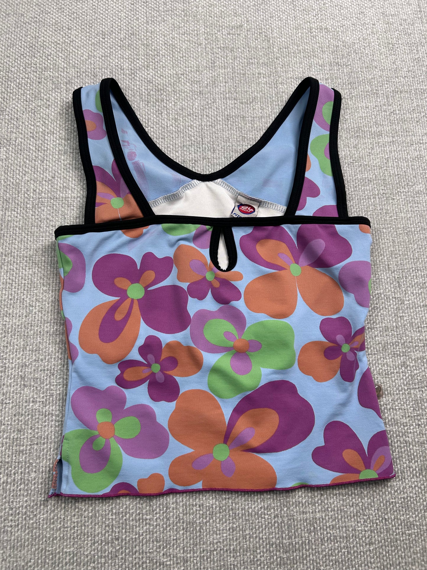 Y2K Floral Workout Top