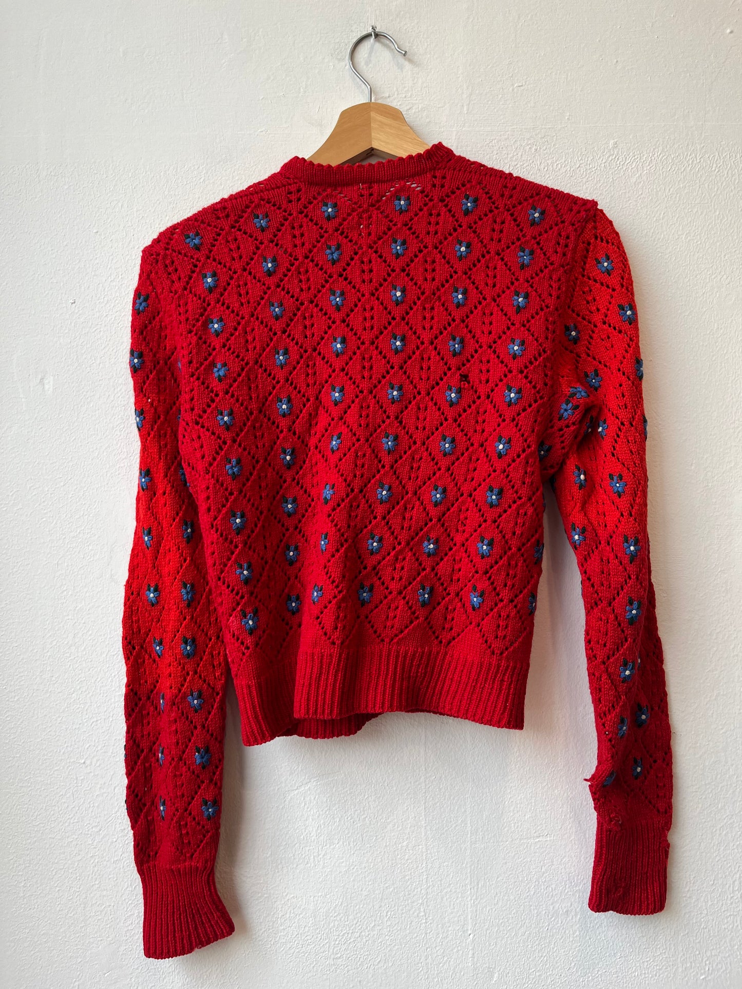 80's Knit Floral Sweater