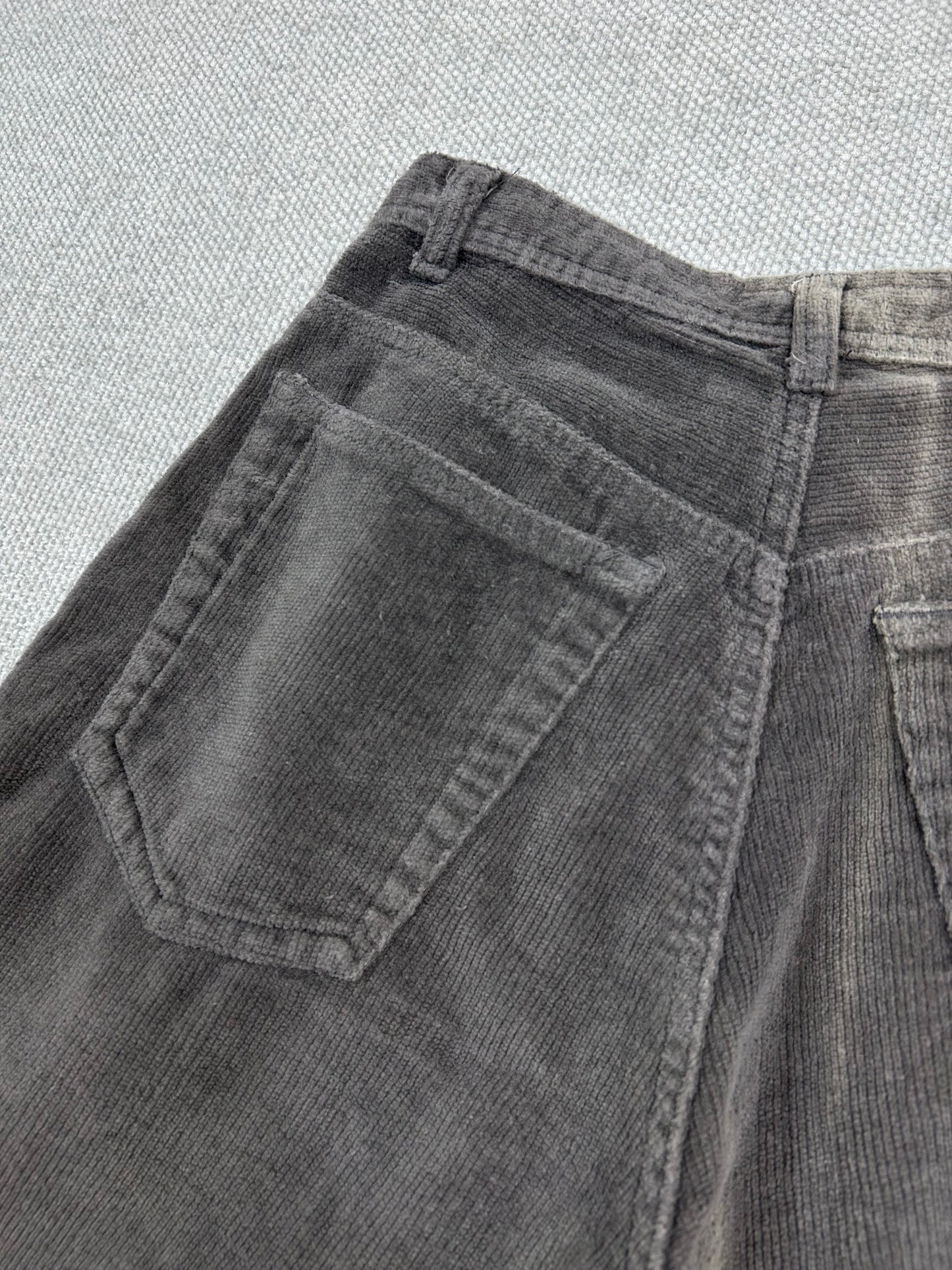 80's Gray Corduroy Surf Shorts 27"