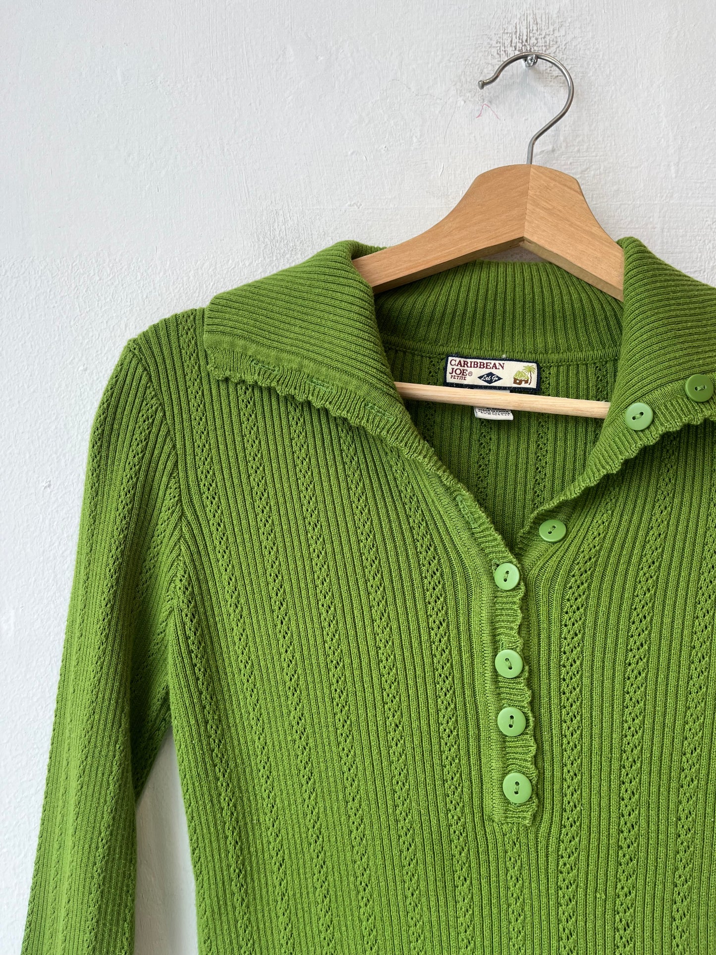 Y2K Green Knit Top