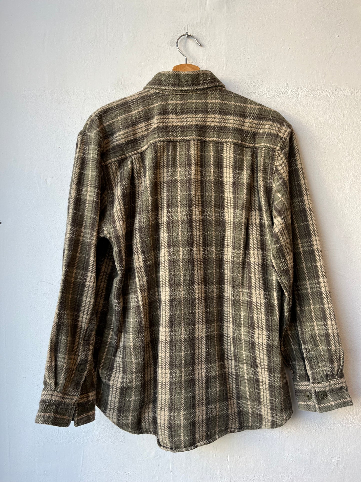 Y2K Green Flannel Button Up