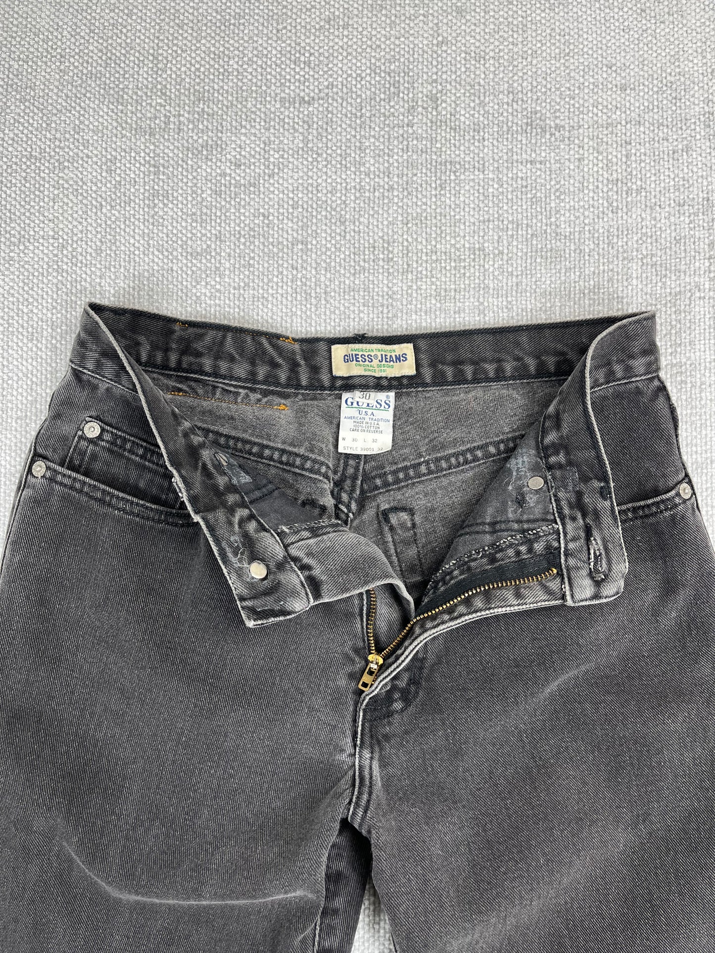 90's Guess Black Jeans 28"