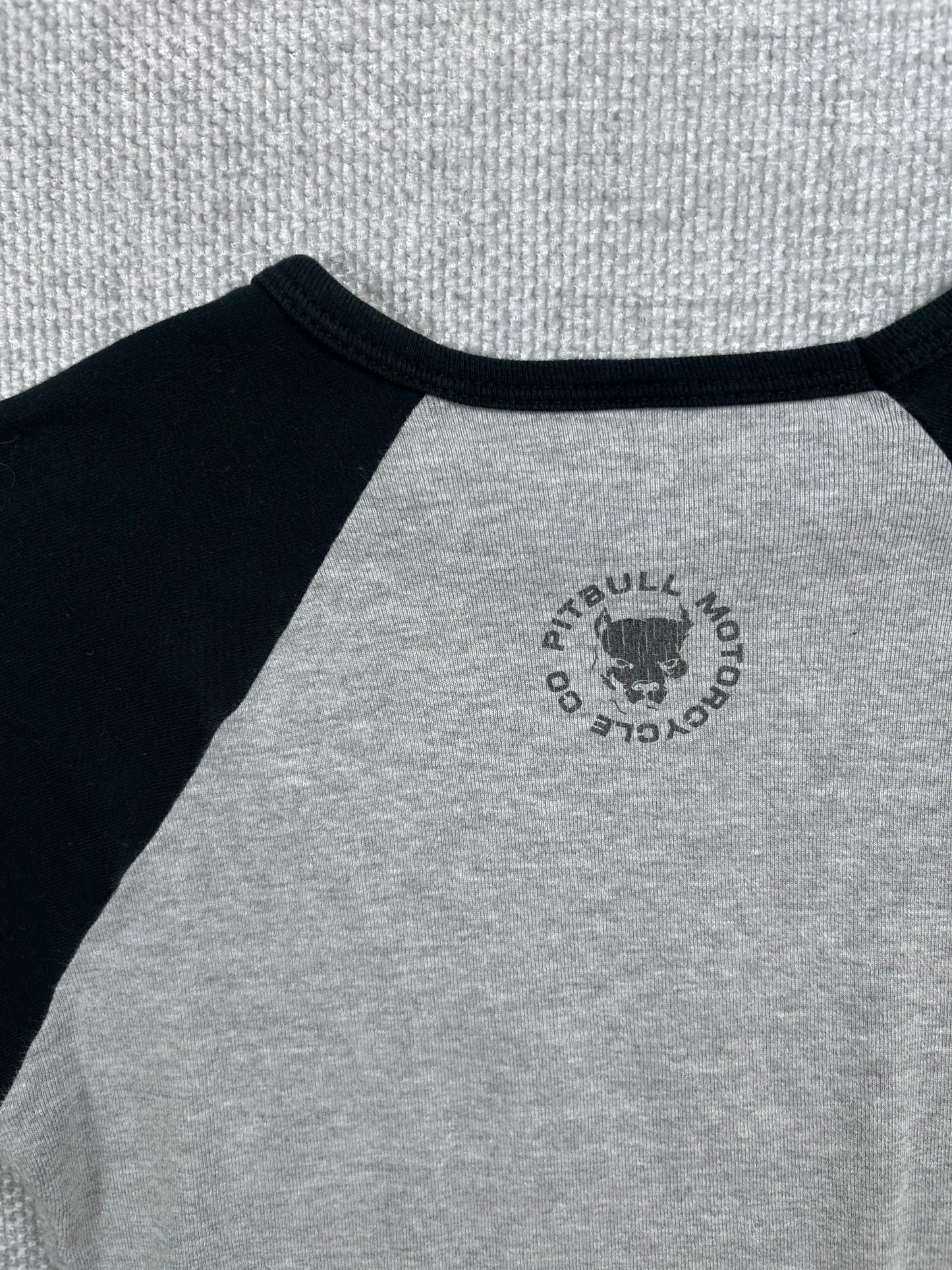 Y2K Pitbull Motorcycle Raglan Top