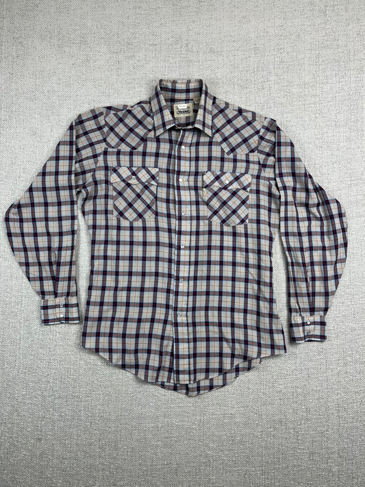 90's Levi's Plaid Pearl Snap Shirt