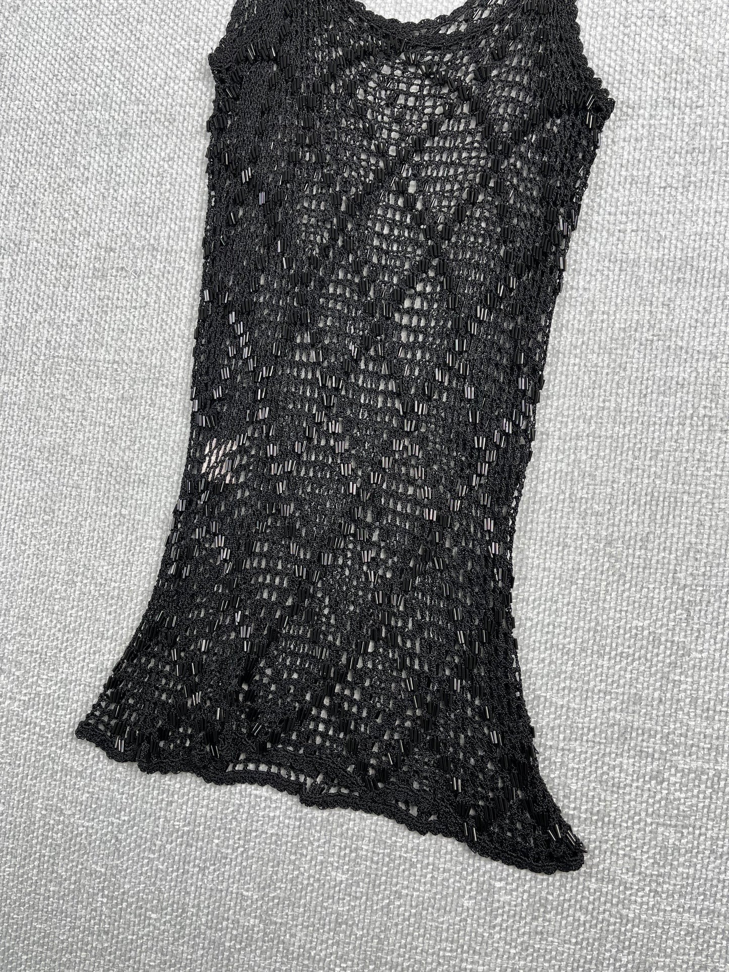 Y2K Beaded Crochet Tank Top