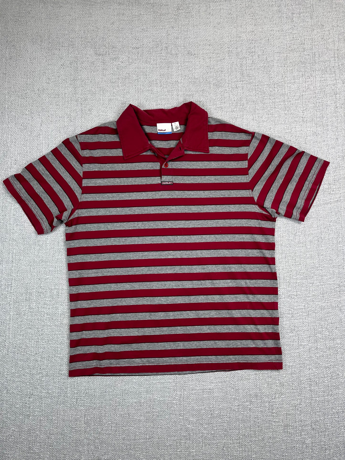 Y2K Hurley Striped Polo Shirt