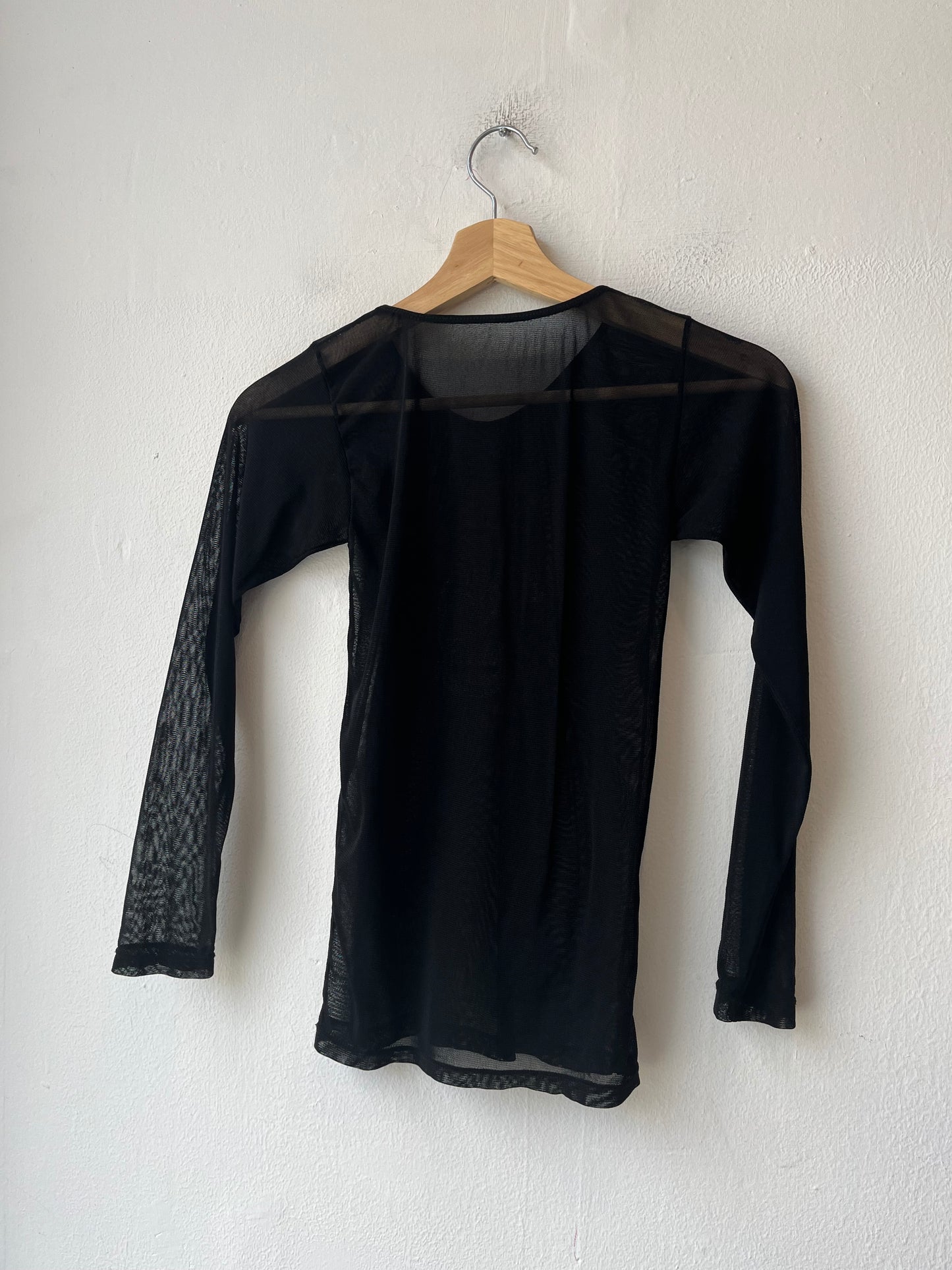 Y2K Mesh Skull Long Sleeve Top