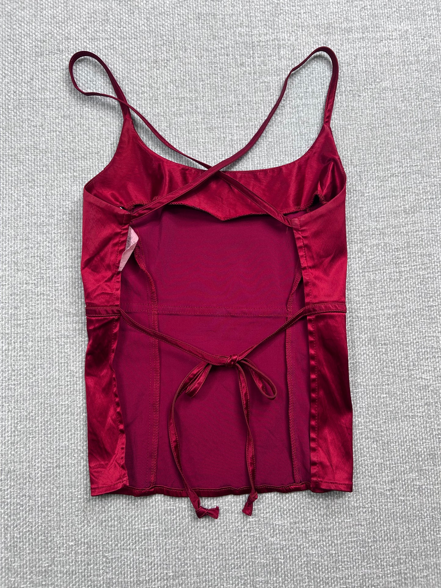 90's Red Open Back Top