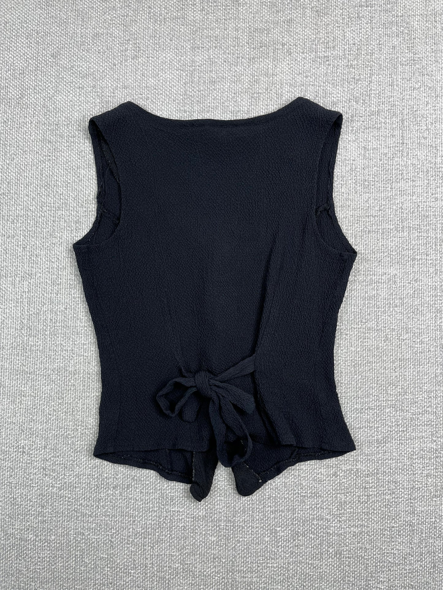 90's Black Textured Vest