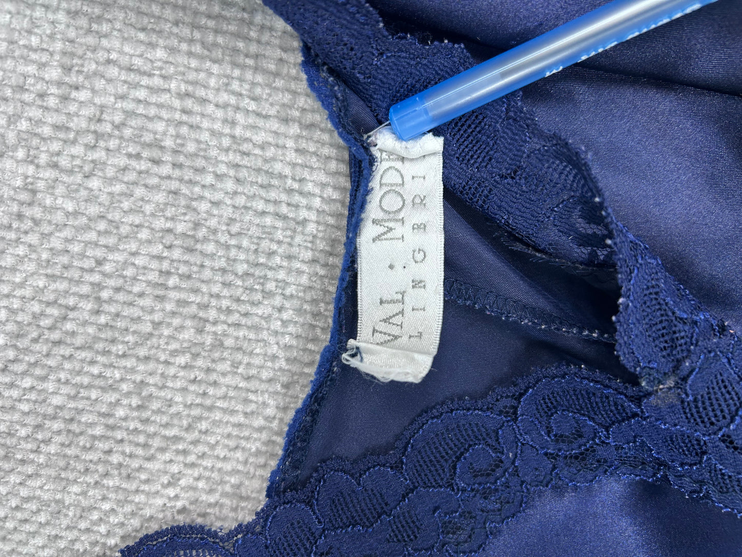 90's Navy Lace Slip Dress