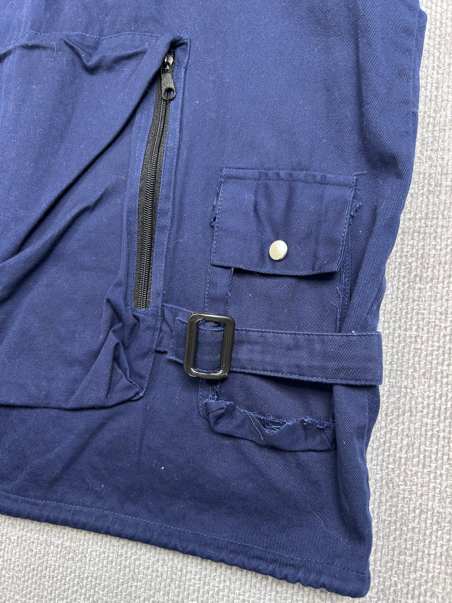 Y2K Navy Fishing Vest