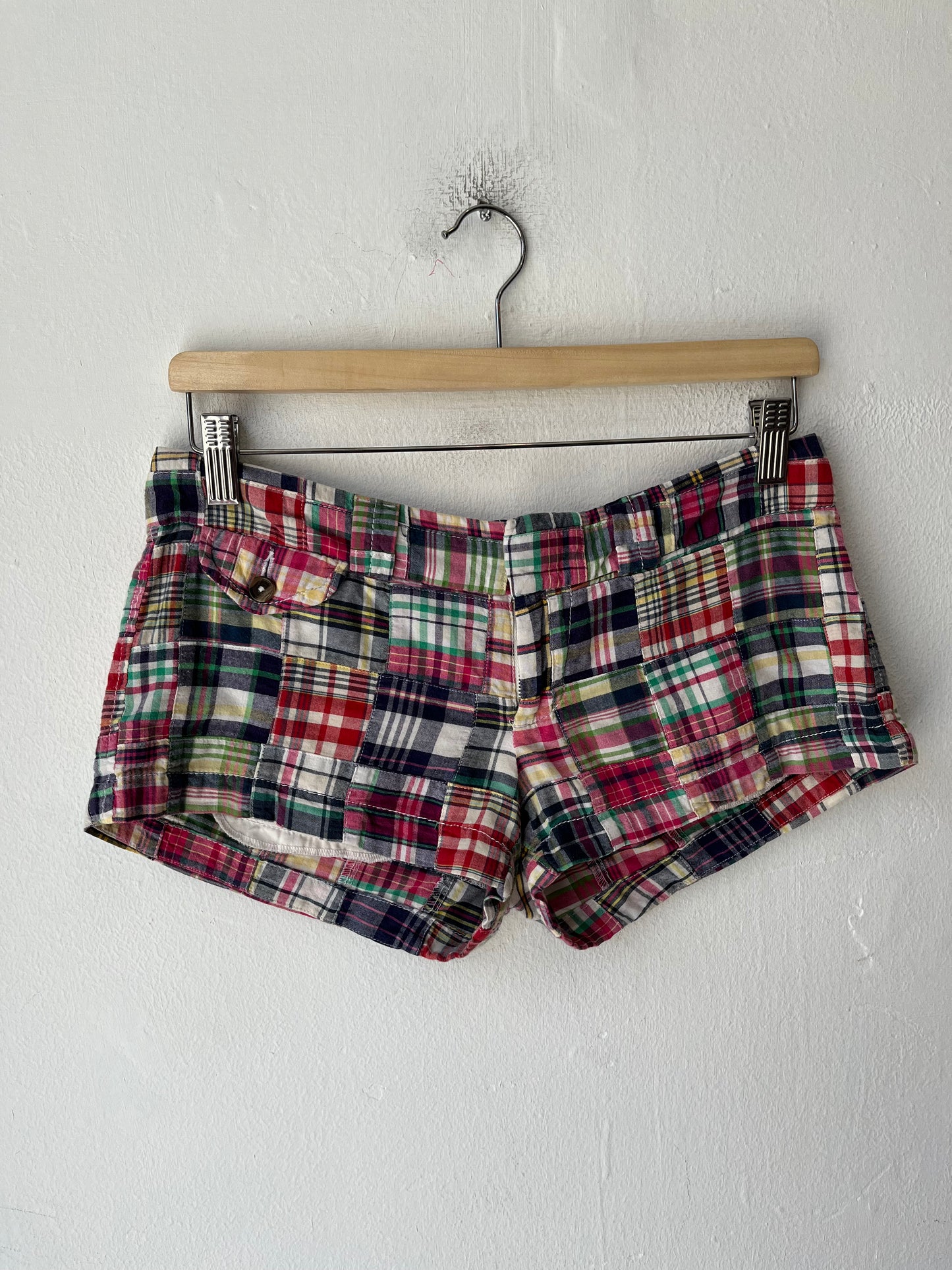 Y2K Plaid Mini Shorts 30"