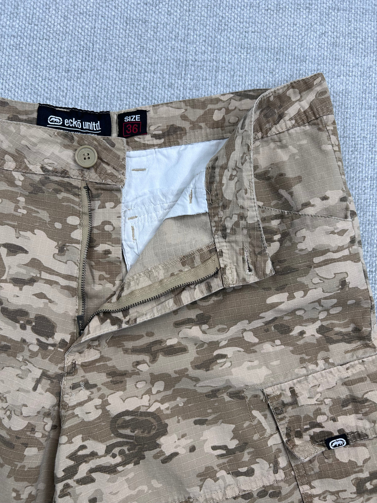 Y2K Camo Ecko Cargo Shorts 36"