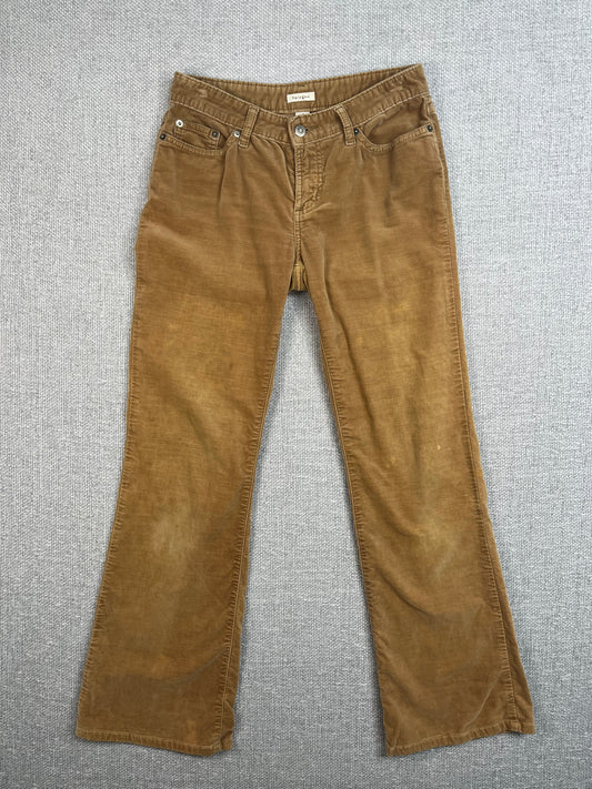 Y2K Brown Flared Pants 27”