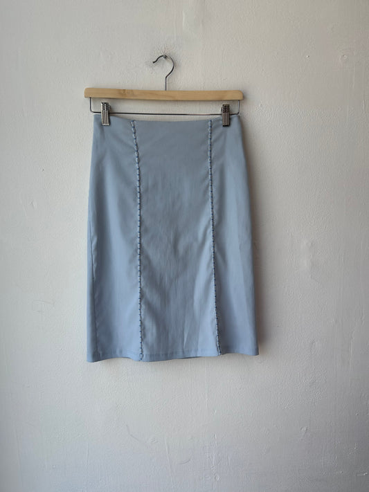 90’s Blue Stitch Skirt 26"