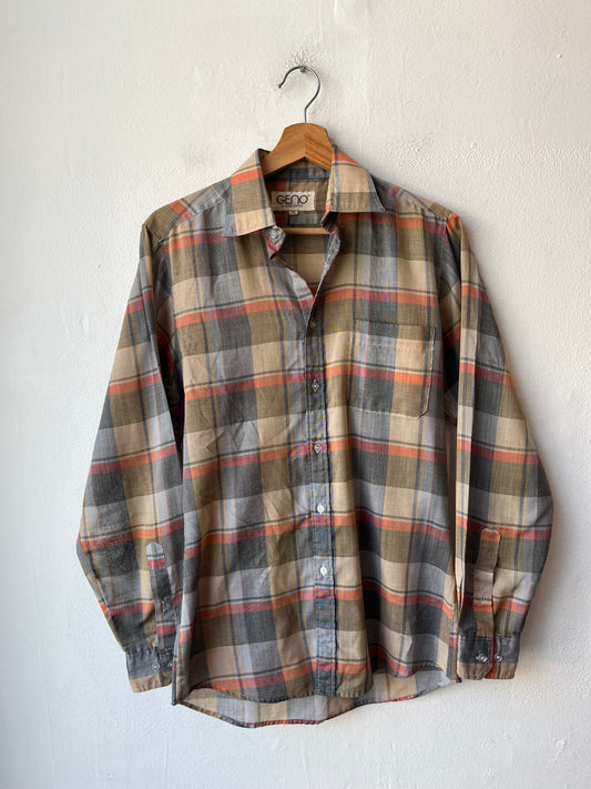 80's Plaid Button Down Shirt