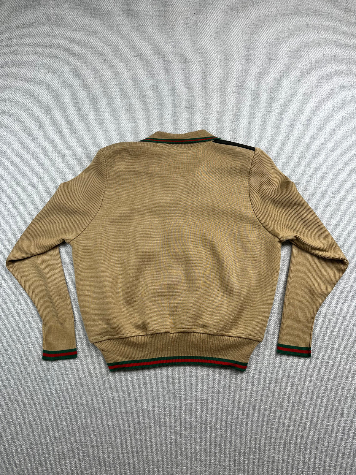 80's Tan Knit Cardigan Sweater