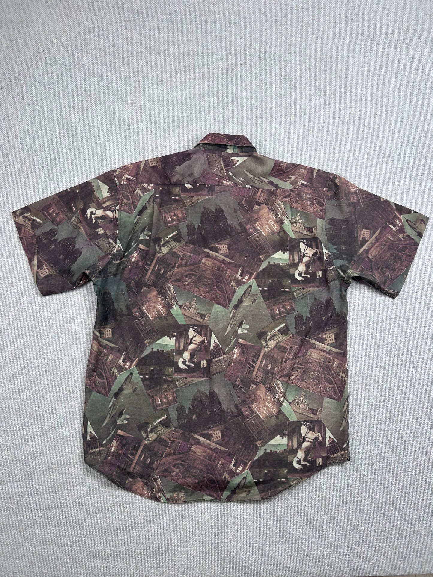 90’s Picture Collage Button Down