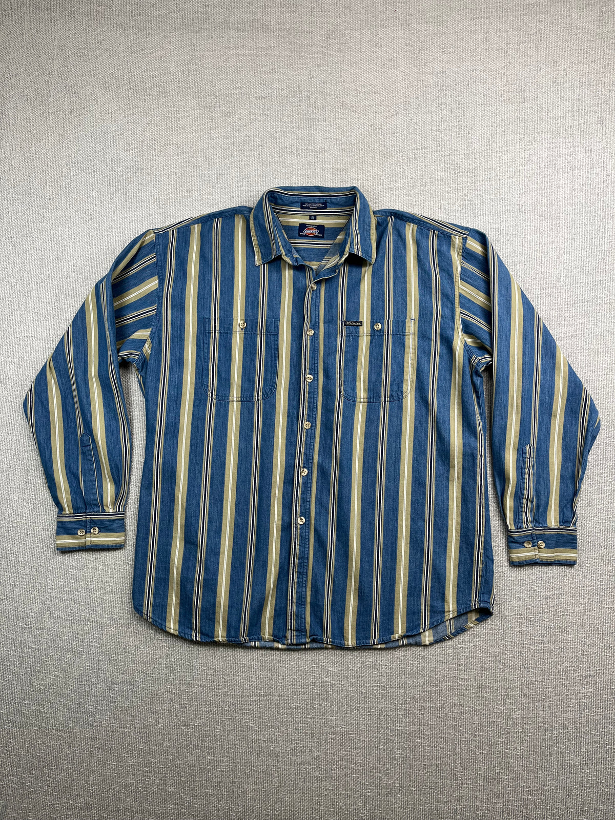 Y2K Striped Dickies Button Down