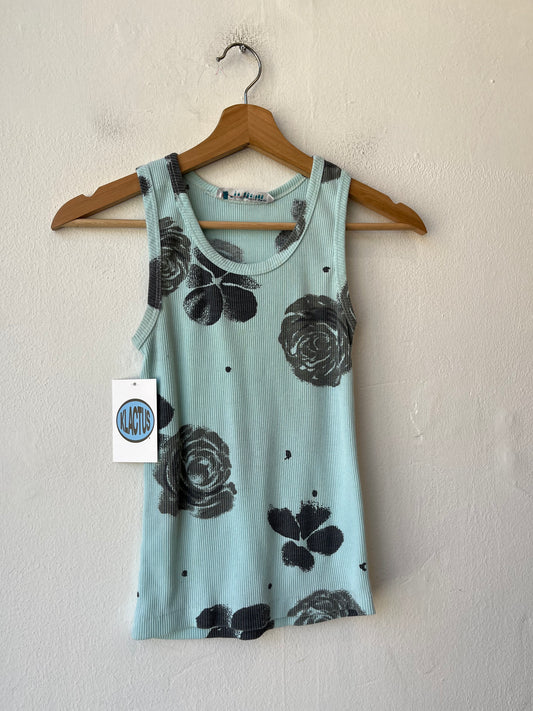 90's Blue Rose Tank Top