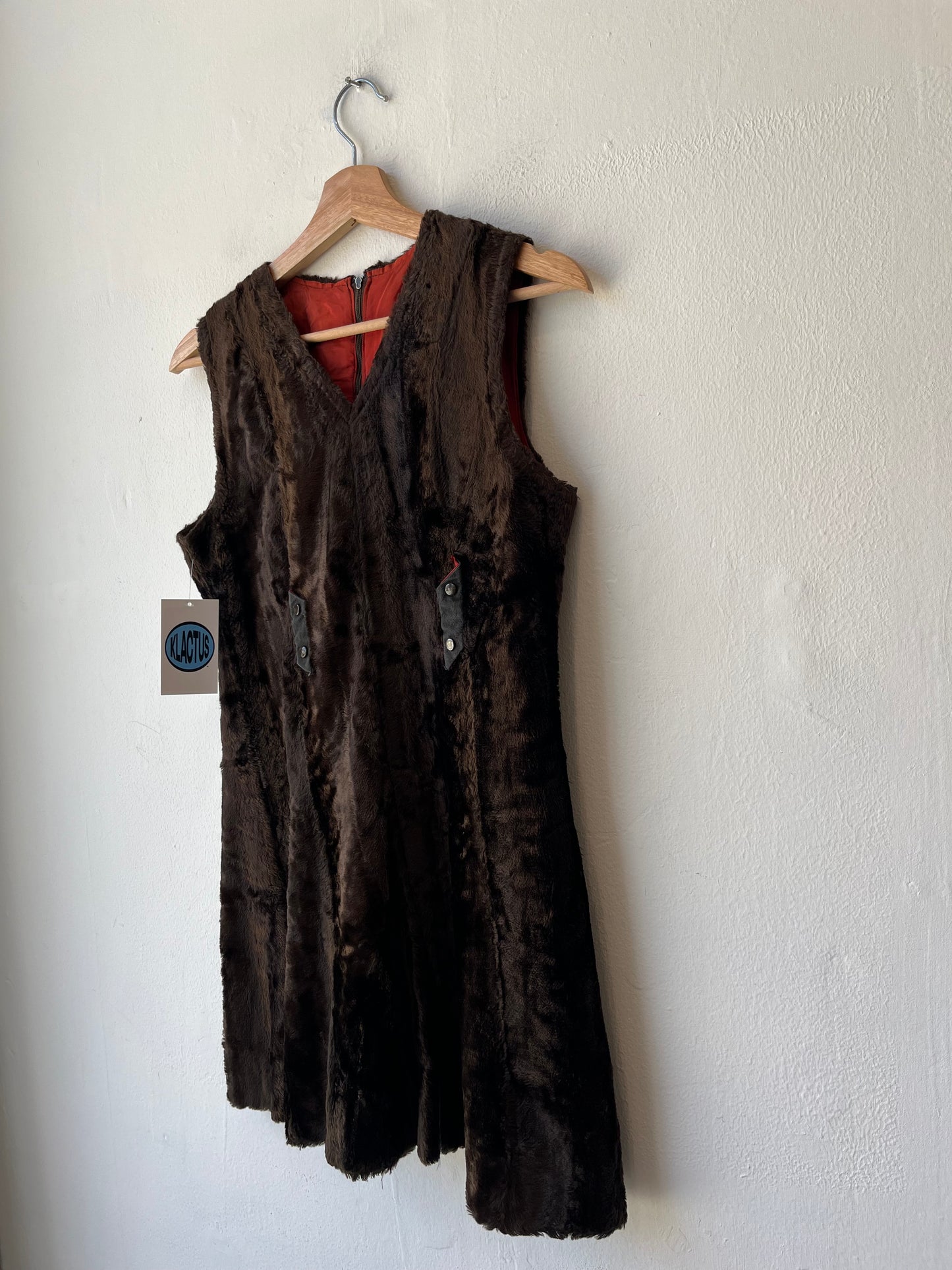 60's Fuzz Bear Shift Dress