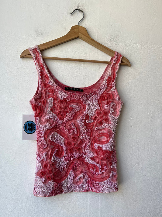 Y2K Pink Embellished Tank Top