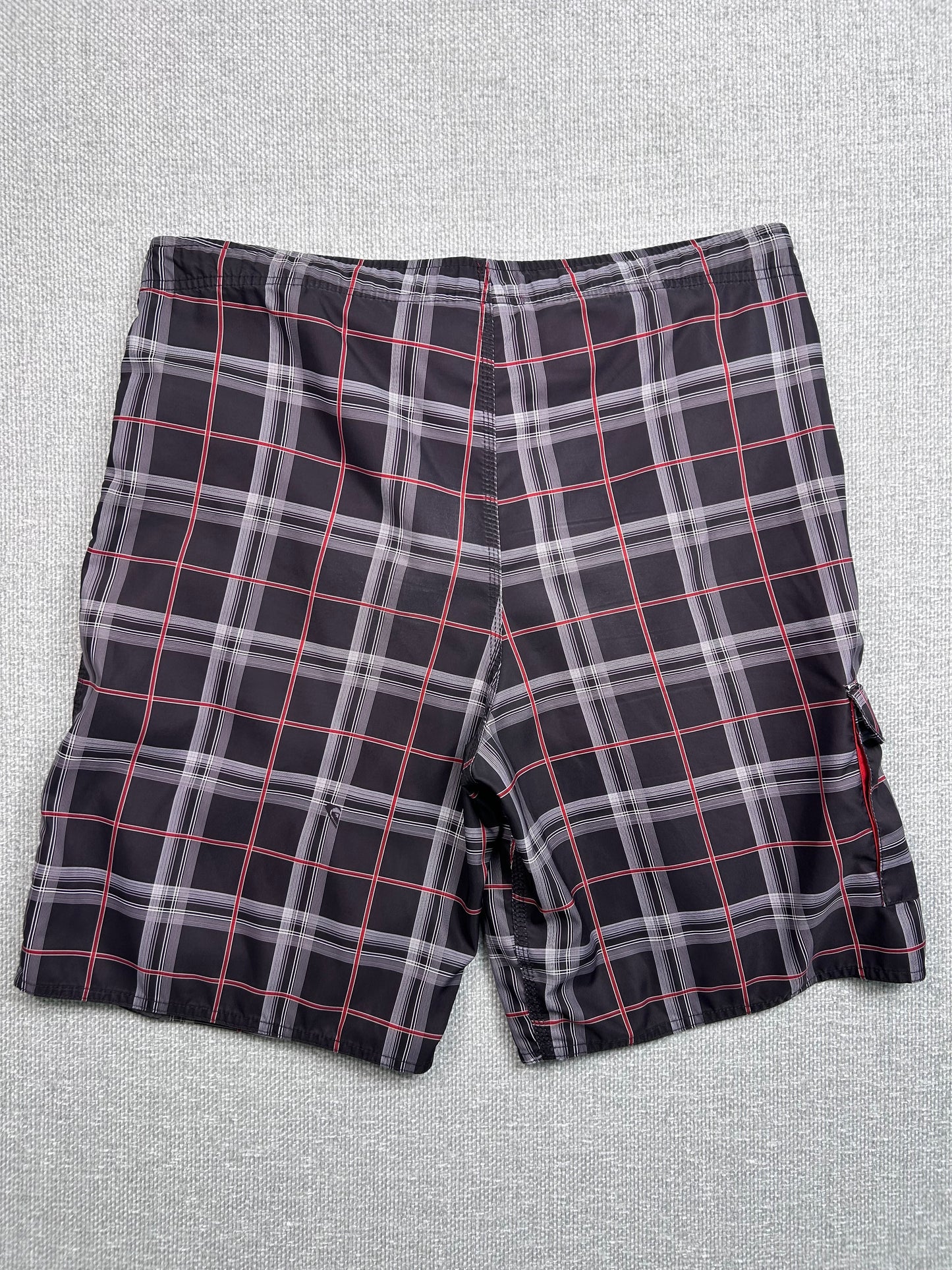 Y2K Quiksilver Plaid Swim Shorts 36”