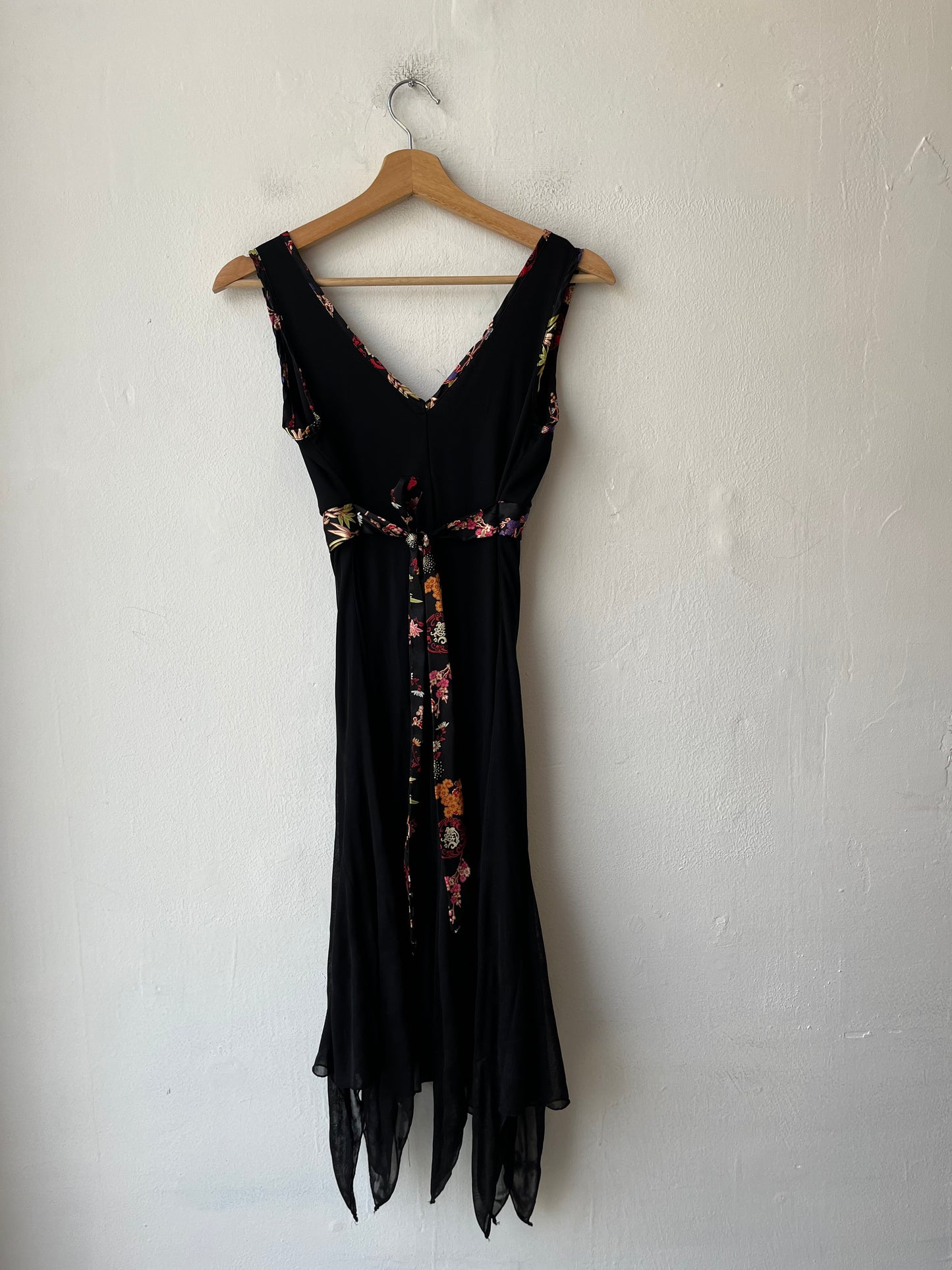 Y2K Asymmetrical Black Dress