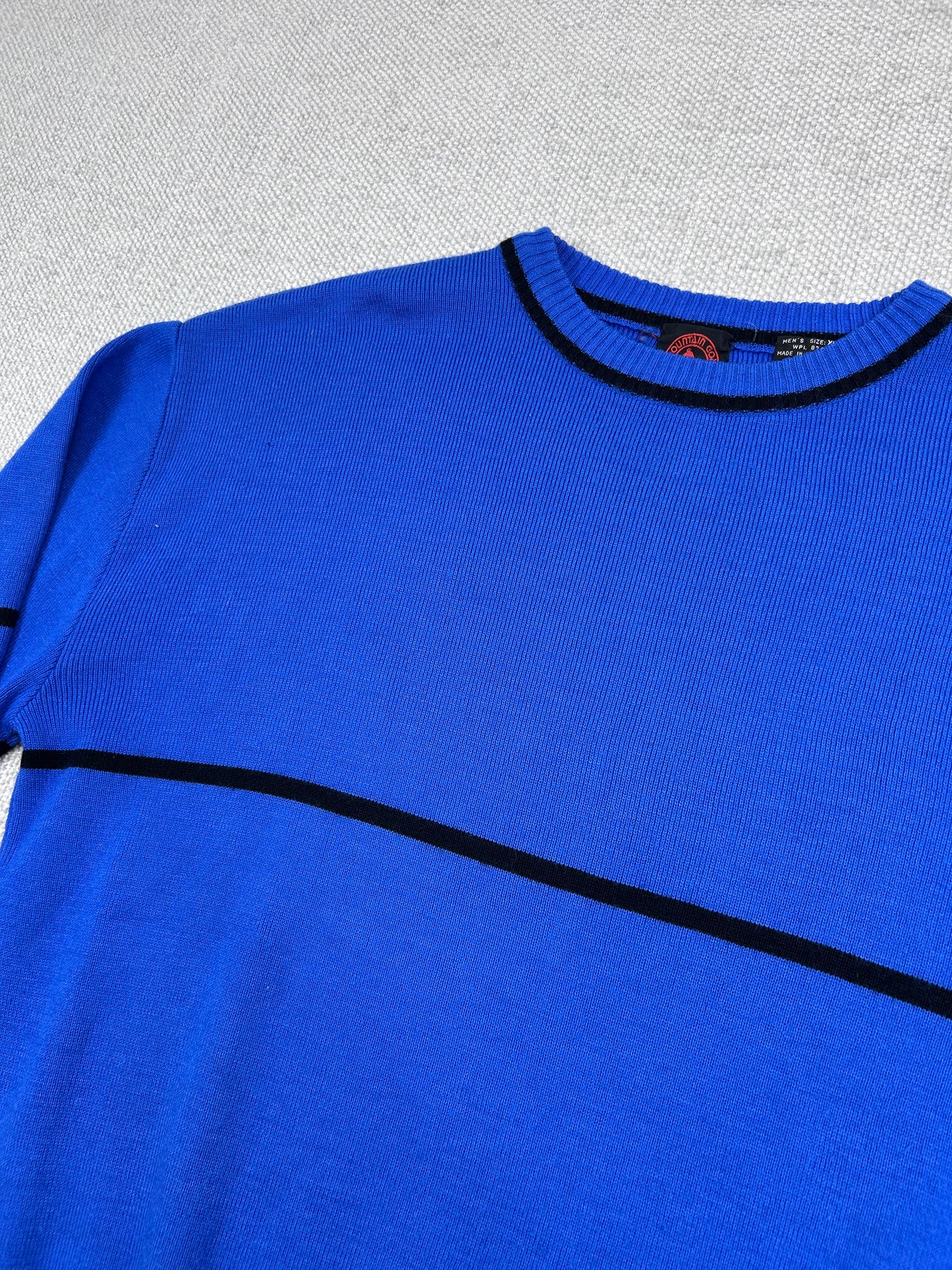 Y2K Blue Striped Sweater