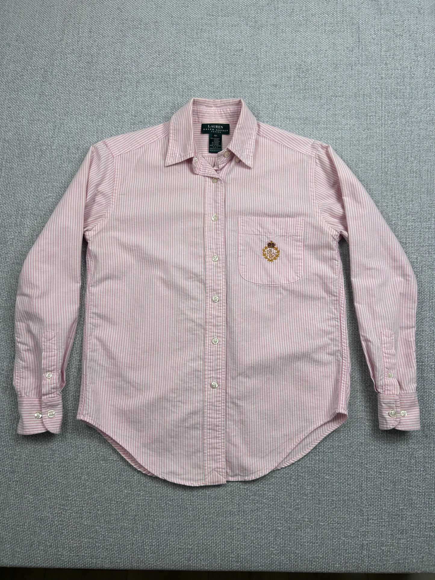 Y2K Ralph Lauren Pink Striped Button Down