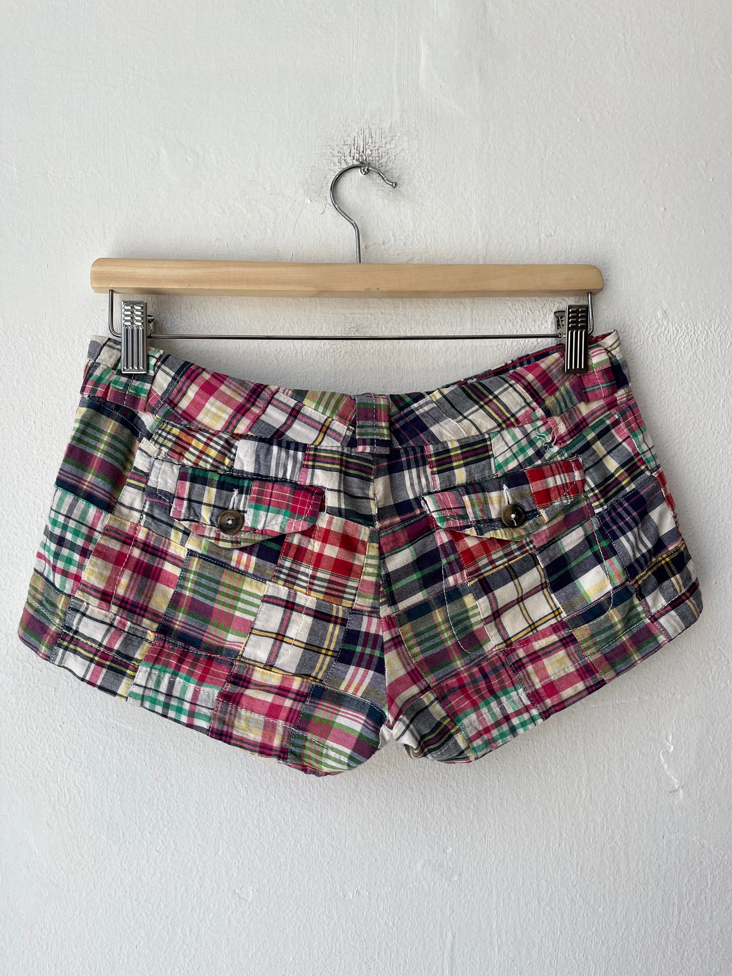 Y2K Plaid Mini Shorts 30"