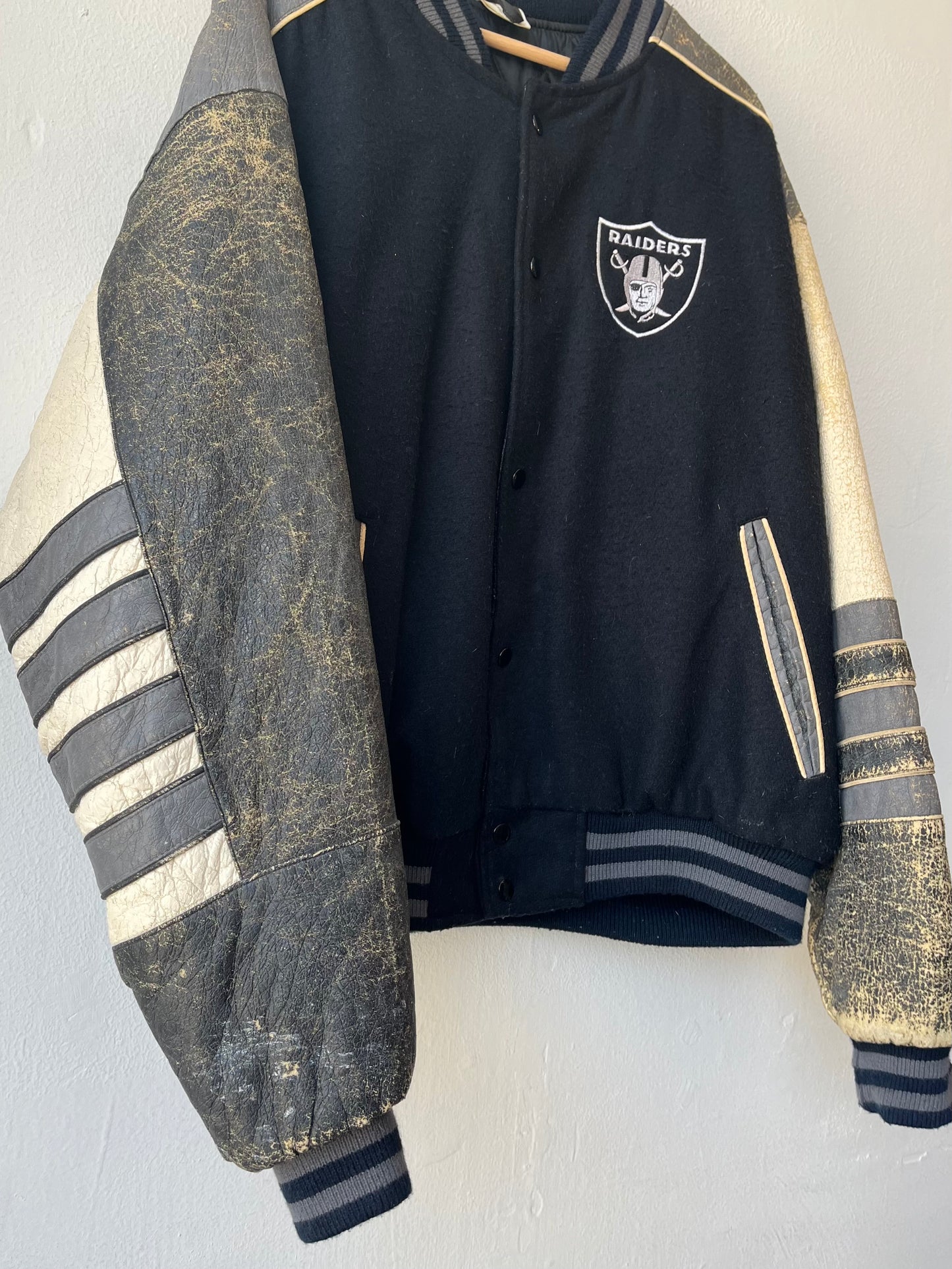 90's Raiders Letterman Jacket