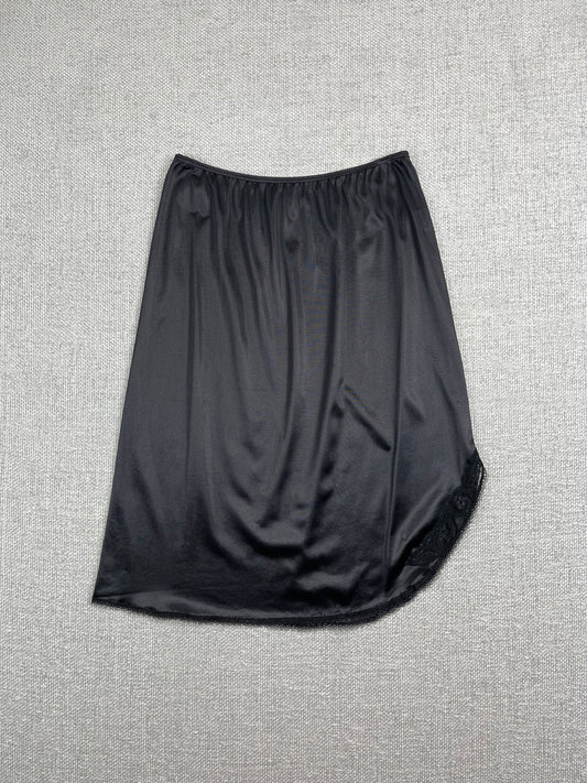 90's Black Slip Skirt 27-32"