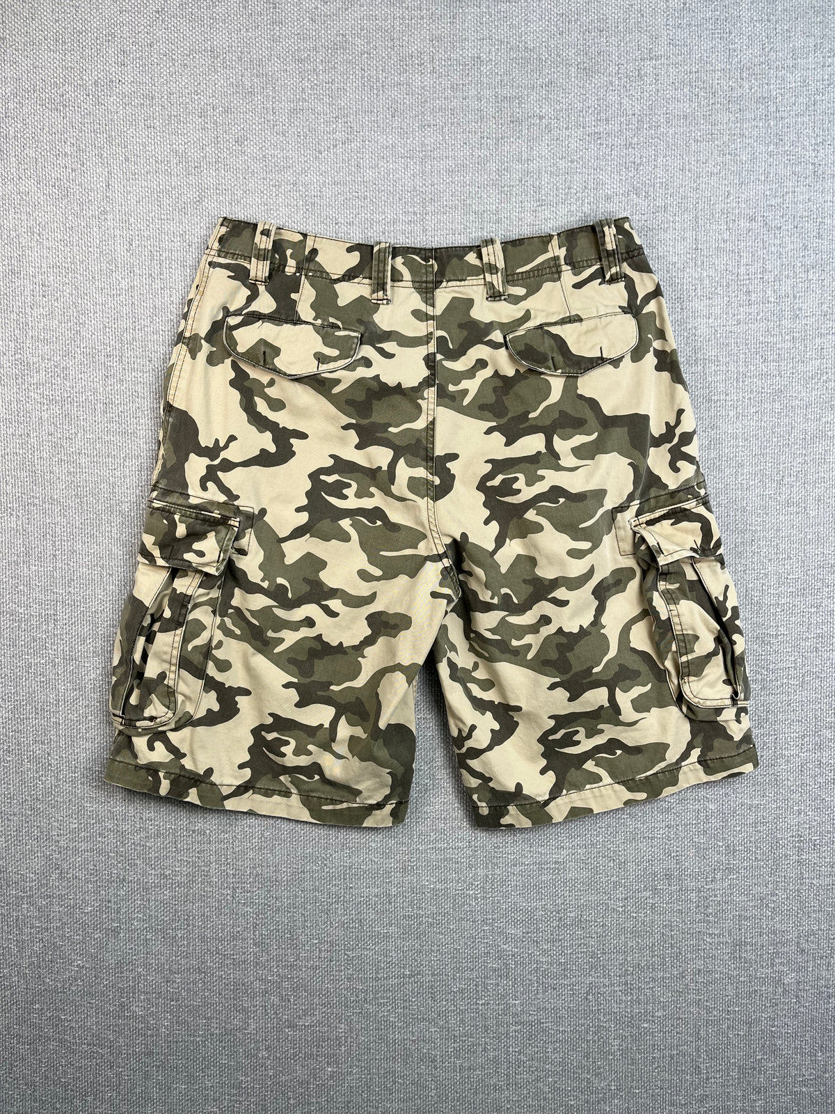 Y2K Camo Cargo Shorts 34"
