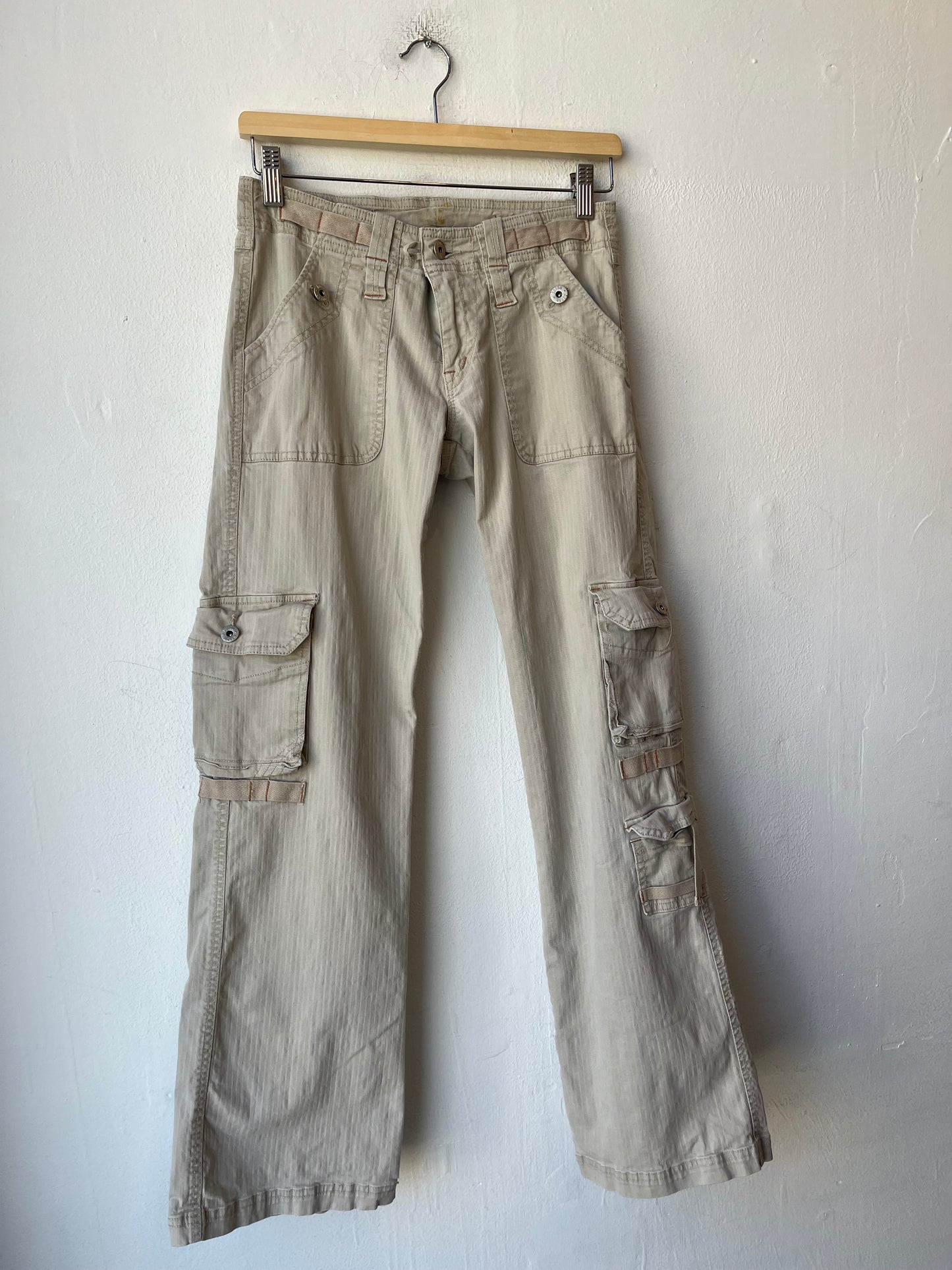 Y2K Low Rise Cargo Pants 27"