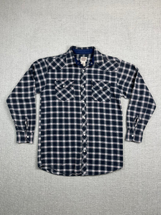 90's Plaid Pearl Snap Shirt