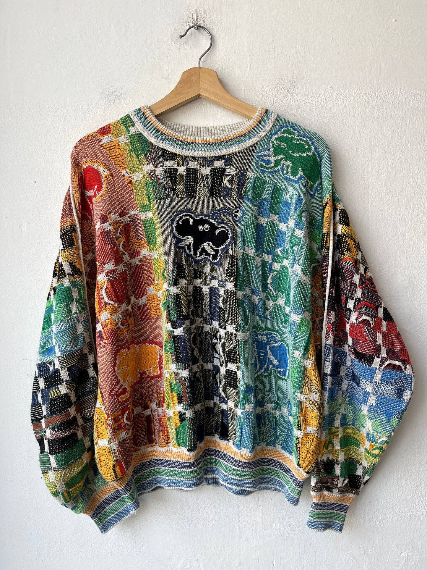 Y2K Elephant Multicolor Sweater