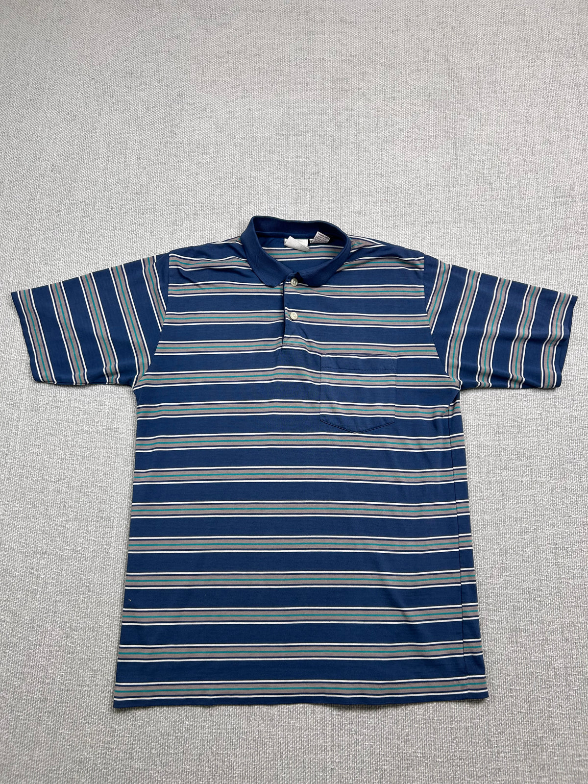90's Striped Polo Shirt