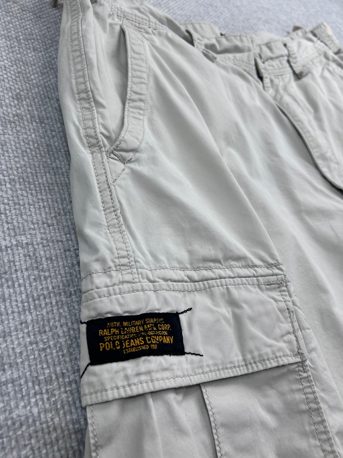 Y2K Polo Jeans Cargo Shorts 34-36"